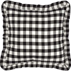 Buffalo Check Ruffled Throw Pillow 18x18